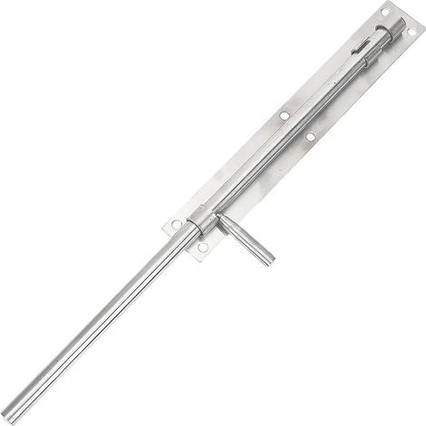 Verrou à coulisse de 38,5 cm pour porte-fenêtre, verrou de porte coulissante, verrou de canne-38.50X3.50X2.00CM-Silver (1/4)