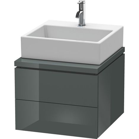 Meuble sous-vasque L-CUBE 520x547x400mm Gris Doloaveci brillant