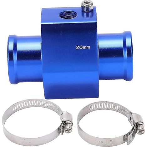 Adaptateur de tuyau avec capteur métallique de température d'eau et colliers de serrage, 26 mm (1/4)