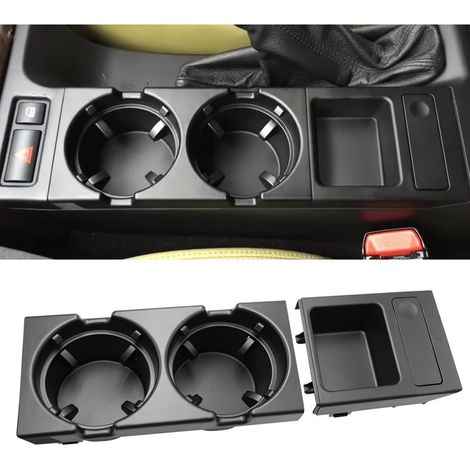 Compatible con BMW Serie 3 E46 1997-2006 Portavasos, Portavasos para consola central de coche Serie 3 316i 318i 318d 320i 320d 323i 325i 325xi 328i 330i 330xi M3 (51168217953) - Negro (1/5)