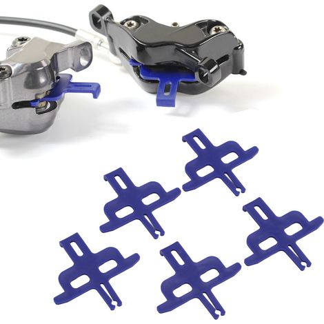 5 pièces Cales de Frein à Disque pour Vélo Bleues, Fonction de Support Compacte, Accessoires Faciles à Monter (1/5)