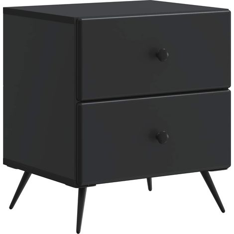 Bedside Cabinet Black 43 x 34.5 x 47.5 cm Engineered Wood vidaXL