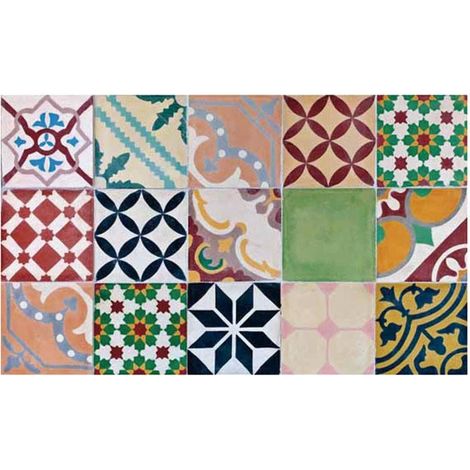 Mosaik-Vinylteppich Farbe 45x75cm (1/2)