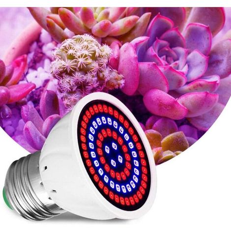Lampes de croissance, grandir Ampoule 60 LED E27 de croissance des plantes horticoles Full Spectrum Usine Lampe 220v intérieur pour Plantes d'intérieur Succulentes Jardin (1/5)