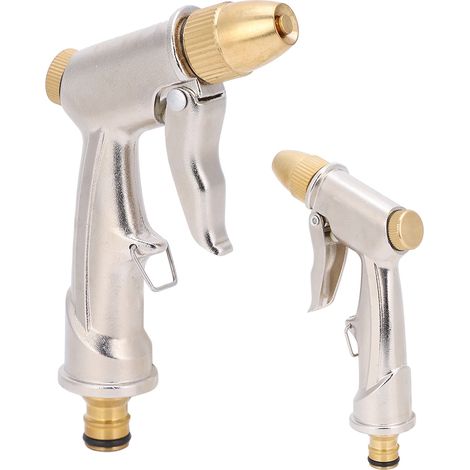 Pistolet à eau pour le lavage de voiture, en laiton pur et entièrement métallique, haute pression pour le nettoyage domestique. (1/5)