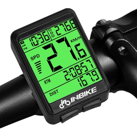 Compteur de vélo sans fil IP54 avec écran rétroéclairé, affichage de la vitesse, du kilométrage et du kilométrage, chronomètre pour vélo de route (1/5)