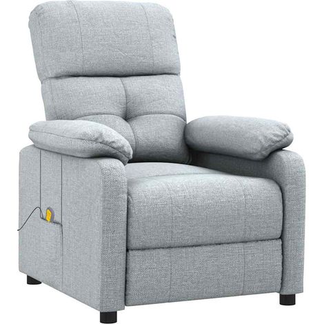 Maison Exclusive - Fauteuil de massage Gris clair Tissu (1/5)