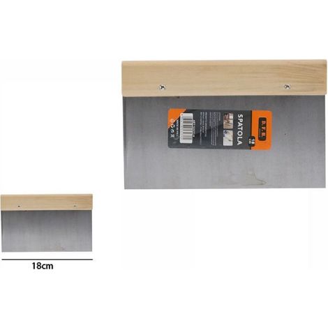 Spatola Stecca Pareti Stucco In Impugnatura Legno 18 Cm Pittore 53271a