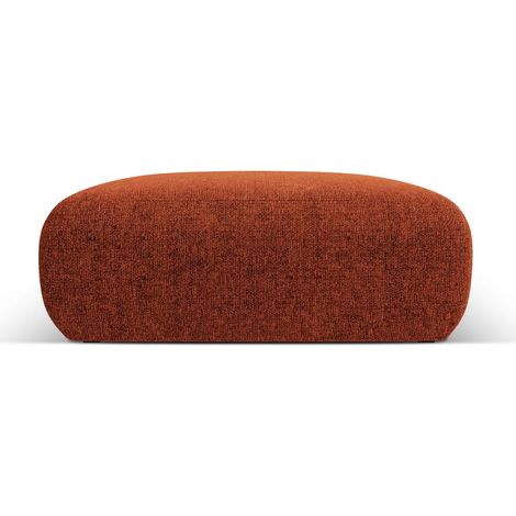 Pouf 2 places en chenille terracotta (1/4)