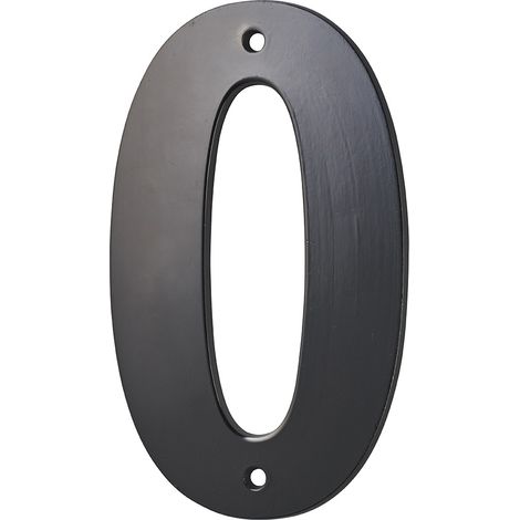 Thirard – Chiffre 0 à visser 80mm en alliage noir – Résistant aux intempéries – Pour numéros de maison et boîtes aux lettres