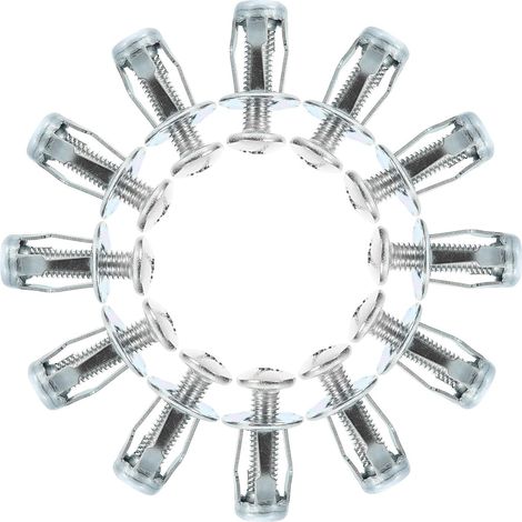 Healeved 25 jeux d'écrous pétales en acier au carbone galvanisé, inserts filetés 1/4-20 pour parois (1/5)
