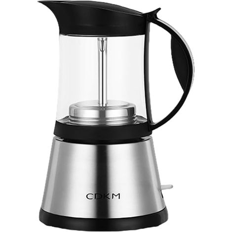 Cafetière Électrique, Cafetière italienne,Pot à moka portable 340ml Verre Borosilicate machine à café, Mise hors tension automatique,Machine à Expresso,3/6 Tasses (1/5)