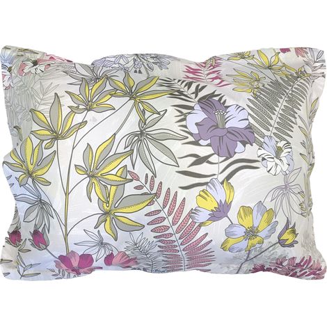 Taie d'oreiller satin de coton ANAÏS multicolore 50x70 cm