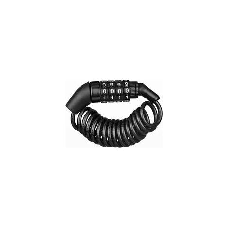 Câble Antivol max.150 cm Antivol Casque Antivol Cadenas à Combinaison avec Code à 4 Chiffres Antivol Vélo Ski Snowboard Ternel