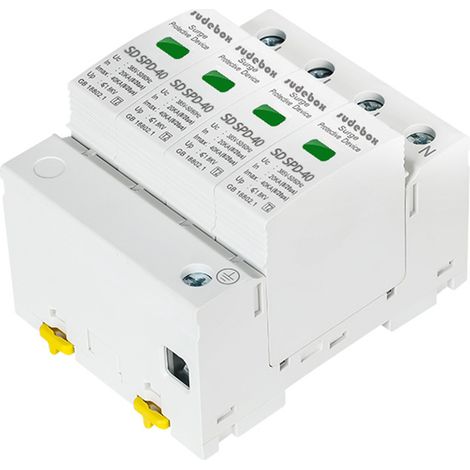 Bardusch-Parafoudre domestique 220 V 4 pôles 40 kA, fixation sur rail DIN, protection contre la foudre (1/5)