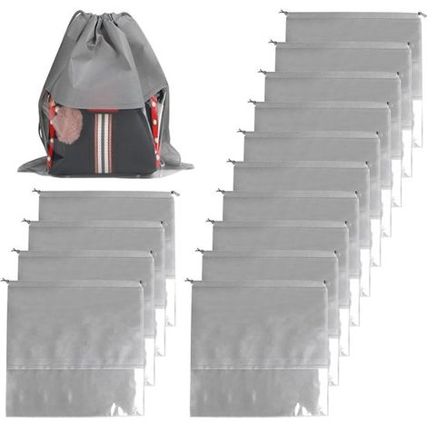Staubdichte Aufbewahrungsbeutel für Handtaschen – 15 Stück, 35 cm – Transparente Organizer für Kleidung und Accessoires