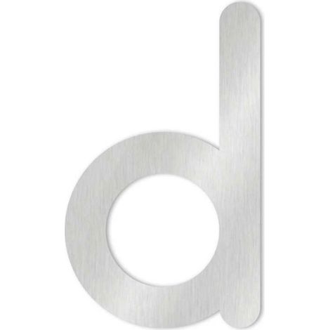 Heibi 1x MAX Hausnummer/Buchstabe zur Wahl Edelstahl 10/16 cm 0 1 2 3 4 5 6 7 8 9 a b c d / Buchstabe d (1/5)