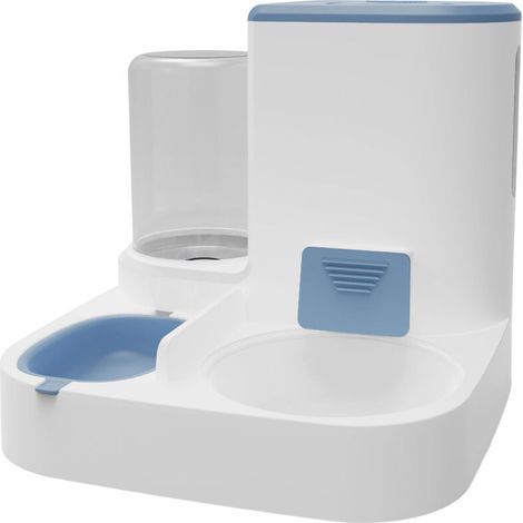 Distributeur de Nourriture Eau Automatique pour Animaux 2 in 1,Distributeur d'eau et Distributeur Automatique pour Animaux pour Chiens et Chats Animaux Abreuvoir Pet Bowl (1/4)
