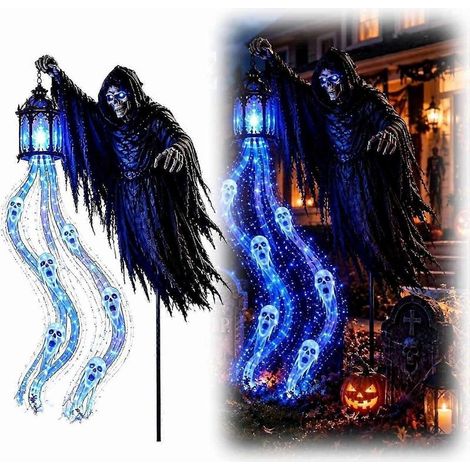 Halloween Soul Harvester animierte Solar-Gartenleuchte