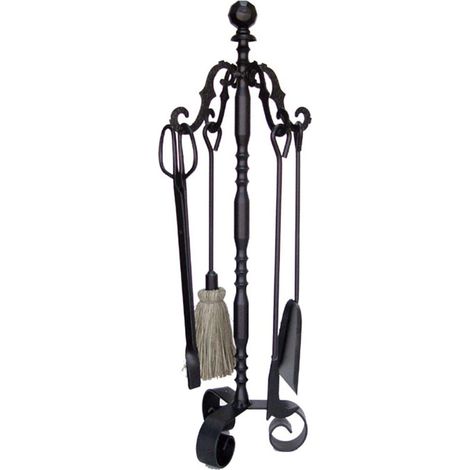 JUEGO ACCESORIOS CHIMENEA FORJA 4 PIEZAS