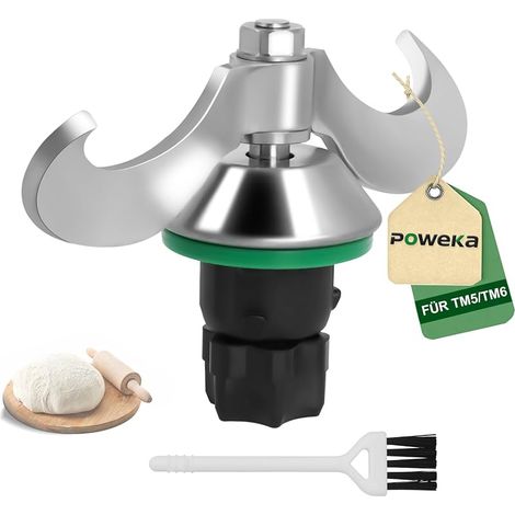 Couteau à Pâte Compatible avec Thermomix TM5 TM6, Couteau Lame de Rechange en Acier Inoxydable, Couteau à Mélanger La Pâte pour le Pétrissage (1/5)