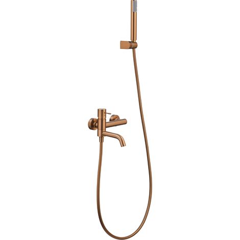 Kit bain/douche mitigeur Genova finition or rose brossé [ IMEX® ]