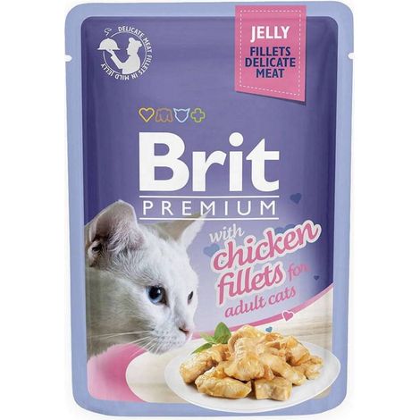 Brit premium CAT Poulet Adulte en gelée (sachet) 85g
