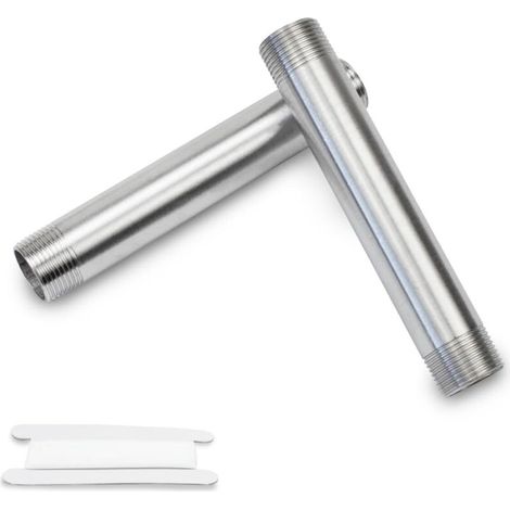2 Pcs 150MM 3/4" mâle × 3/4" mâle filetage BSP Acier inoxydable 304 Extender Nipple Cast Pipe Fittings (1/4)