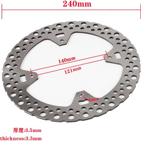 Accessoires pour motos tout-terrain CRF XR50CC-160CC : freins à disque avant et arrière, disques de frein 180/240 mm (1/5)