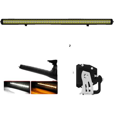 Barre lumineuse LED, double rangée, faisceau combiné, étanche IP68 (1/2)