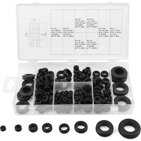 Durable and practical rubber cable grommet, resistant to mineral oil, for hydraulic hoses (1/5)