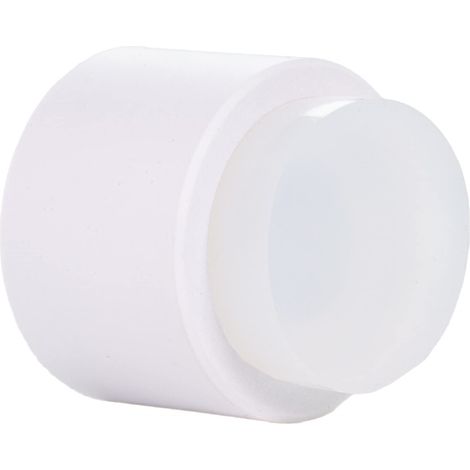 EVI Herrajes Fermaporta autoadesivo per parete, 28 x 28 mm, gomma bianca, acciaio inox AISI 304, verniciato bianco, ottima adesione, 100% divertente, verniciato bianco, gomma bianca, 28 x 28 mm (1/5)