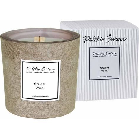 VELA DE PIEL INTENSA BEIGE VINO CALIENTE BLANCO