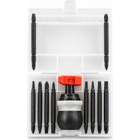 Tournevis à Cliquet Coffret 2 Embouts pour Bricolage Domestique (1/5)