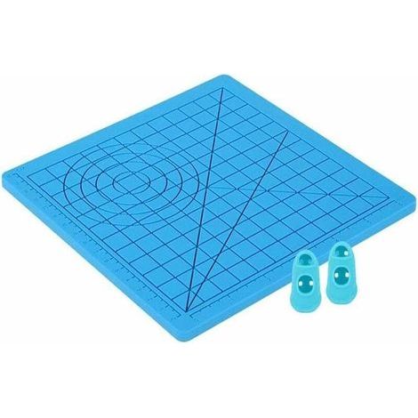 3D Printing Pen Mat, Silicone Mat for 3D Pens with Multi-Shape Basic Art Crafts and 2 Silicone Caps for Children, Adults, Beginners, and Expert Drawing Artists