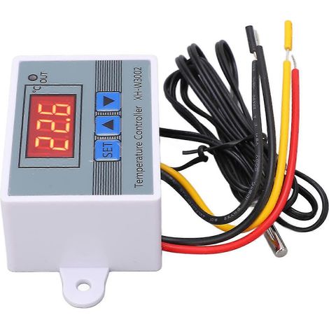 Régulateur de température numérique, thermostat, interrupteur chauffage/refroidissement, avec sonde étanche, 10 A, 110-220 V, 1500 W, 26-27 (1/5)