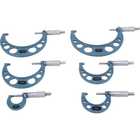 Jeu de micromètres extérieurs, plage 0-150mm, précision de remise des diplômes 0.01mm, machiniste avec boîte, 6 pièces (1/5)