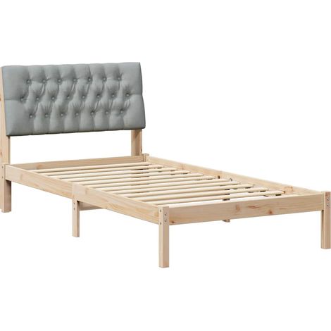 Maison Exclusive - Letto con Testiera Rivestita con testiera Marrone 100 x 200 cm