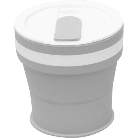 Gobelet pliable en silicone avec couvercle, tasse télescopique portable pour voyage et camping (1/5)