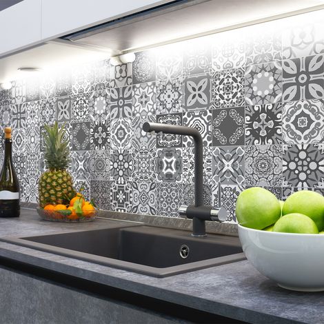 Sticker Mural Carrelage adhésif Cuisine Salle de Bain - 30 STICKERS CARRELAGES AZULEJOS ALIOTH - 30stickers10x10cm (1/5)