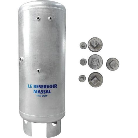 Réservoir Massal Galvanisé - 6 bars - 500 litres avec Kit Bouchons - Type ACS - Acier galva (1/5)