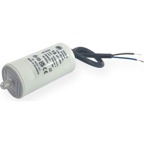 Condensateur permanent 15µF à câble - Ø36x70mm - DUCATI