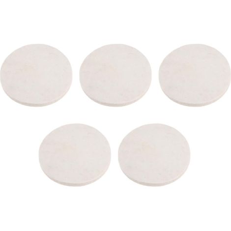 Lot de 5 tampons de polissage en feutre de laine, 125 mm x 8 mm, tampons de polissage en mousse pour polissage du verre, du plastique, du métal, du marbre, ponceuse orbitale aléatoire (1/5)