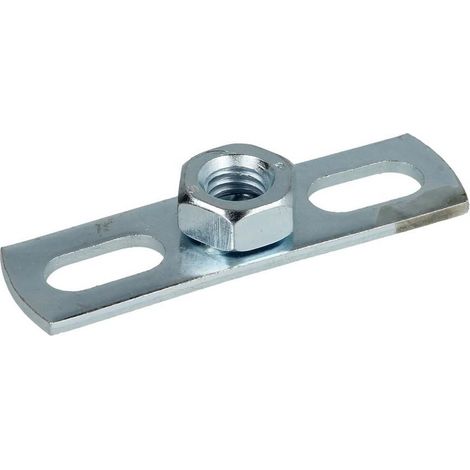 Plaque de base galvanisée M10 80 x 30 x 3 mm
