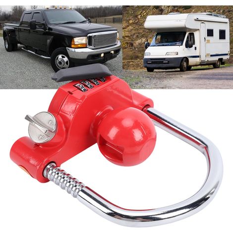 Antivol universel robuste pour remorque, verrou antivol pour camping-car, connecteur de couvercle de boule en forme de U, verrou de panier de couvercle de boule (1/5)