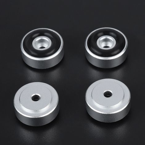 4 pieds anti-vibration en aluminium argenté 20x8mm pour amplificateur audio (1/5)