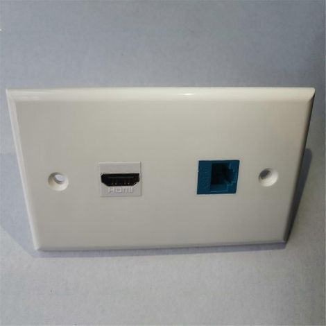 1er-Pack 2-Port Cat6 und kompatible Wanddose--