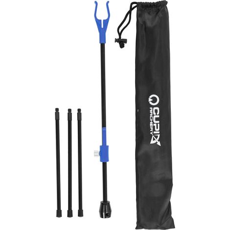 Support d'arc réglable en fibre de verre léger pour chasse et tir en extérieur, portable et stable, couleur bleue. (1/5)