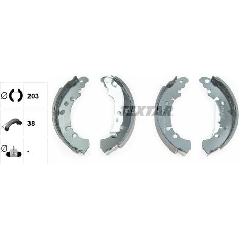 Jeu de mâchoires de frein Textar 91075000 DAIHATSU 044950D040 044950D090