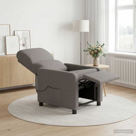 vidaXL Silla de masajes reclinable Topo Poliéster (1/5)